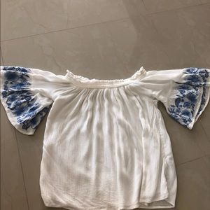 Hoosier off shoulder shirt